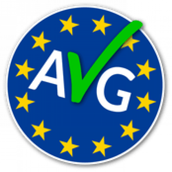 European Union beauty salon certification badge.