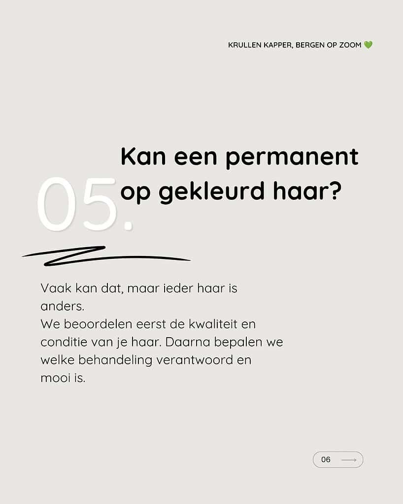 Vraag over permanent en gekleurd haar bij Salon 2 Go.